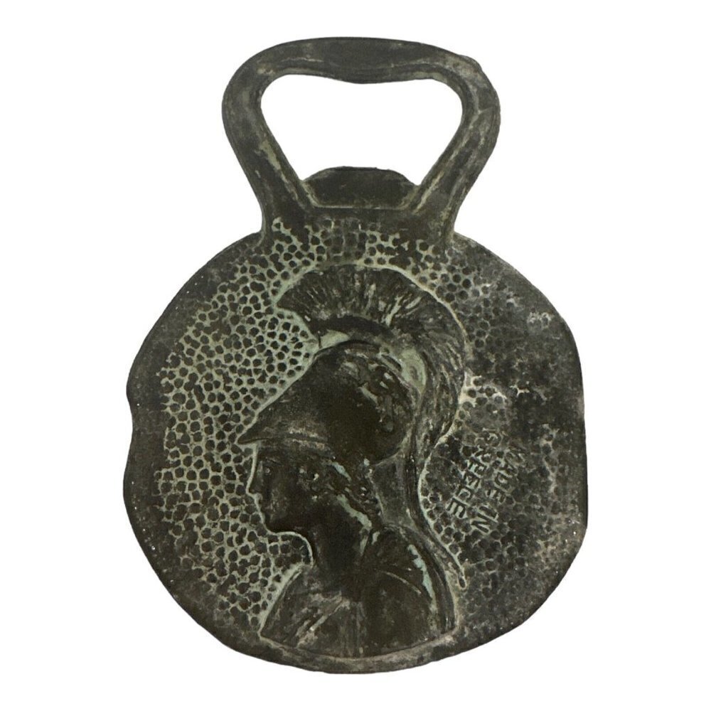 Greek Temple Bottle Opener Souvenir Vintage Patina Brass Napoleon Made in Greece